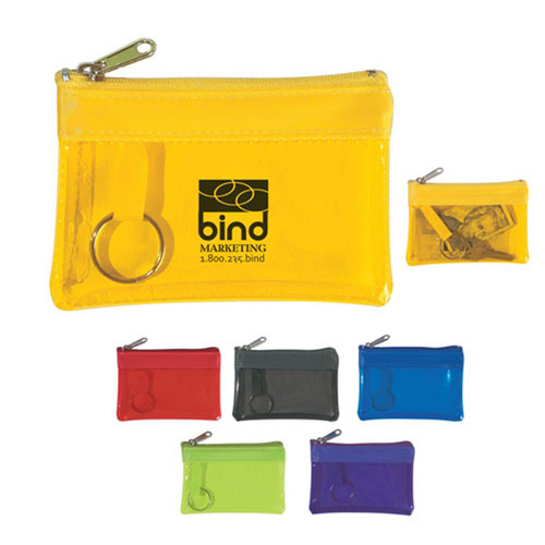 Translucent Zippered Coin Pouch