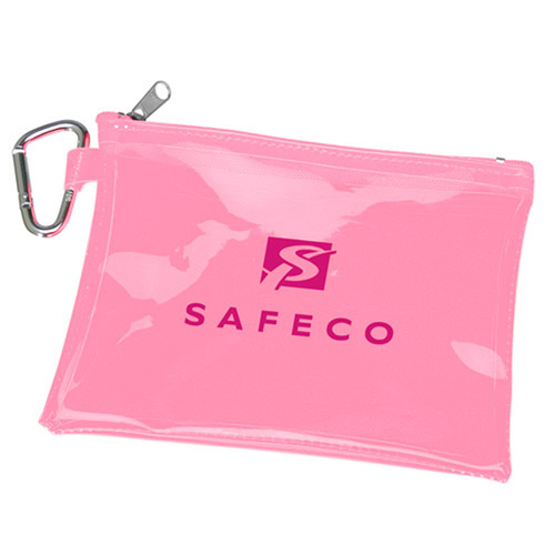 Large Translucent Pouch With Carabiner